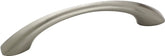 Amerock BP53003G10 Cabinet Pull, 4-13/16 in L Handle, 1-1/16 in Projection, Zinc, Satin Nickel